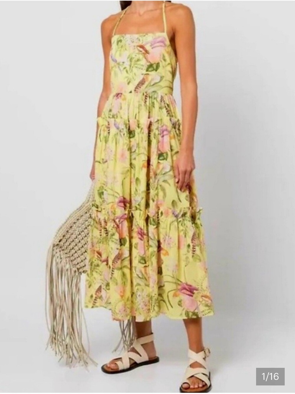 Cara Cara harbour island  Floral Tiered Midi dress